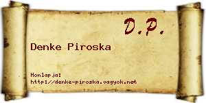 Denke Piroska névjegykártya